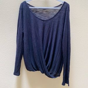 Black Twist Front Long Sleeve